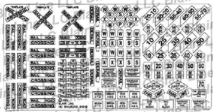 BLR 101 HO Railroad Signs