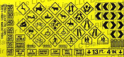 BLR 105 HO Traffic Signs, No. 1 – Side Track Hobbies