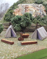 OMK 1113 HO Camping Scene Kit