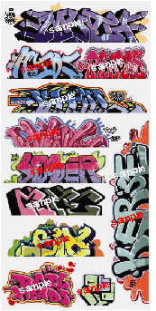 BLR 1257 N Graffiti Decals, Set 8