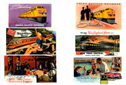 JLI 186 HO Railroad Theme Billboard Signs 1940's, 6 Signs