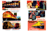 JLI 187 HO Railroad Theme Billboard Signs 1940's, 6 Signs