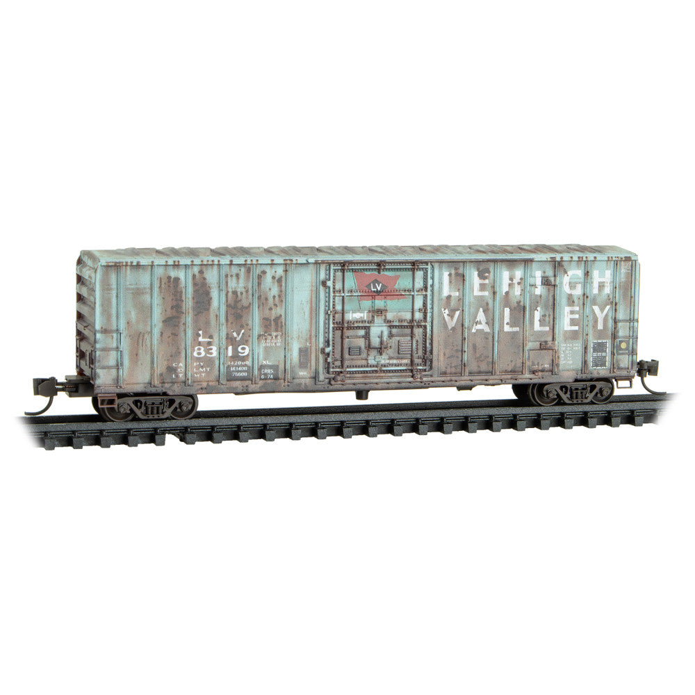 MTL 02744520 N 50' Rib Side Box Car, Plug Door W/O Roof Walk, Lehigh Valley Weathered #8319