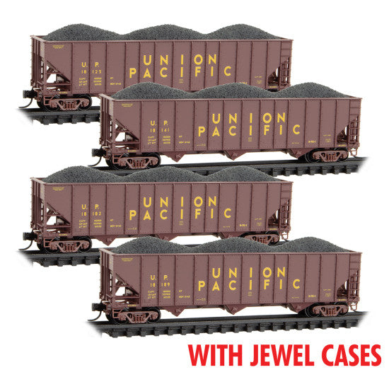 MTL 98300229 N 100 Ton 3 Bay Hoppers Union Pacific 4 Pack