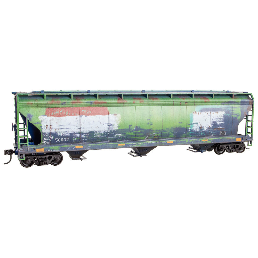 MTL 2000005 HO 3 Bay Covered Hopper Weathered Kit Montana Rail Link/ex-BN 500002