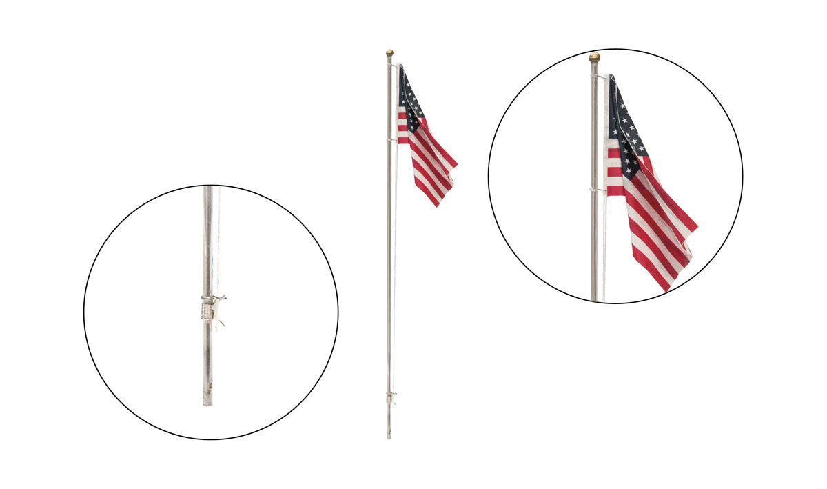 WOO JP5951 HO, N, O Scale Medium Flag Pole, Just Plug Lighting System